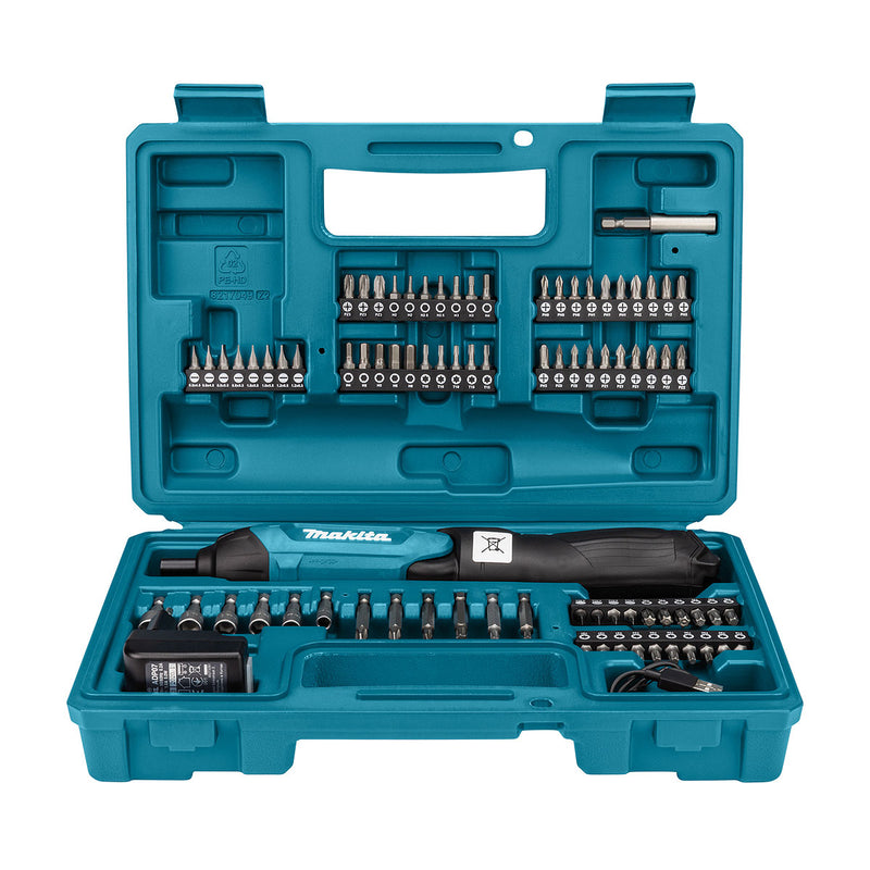Máy vặn vít gập Makita DF001DW dùng Pin 3.6V, đuôi lục giác 6.35mm (1/4 inch)