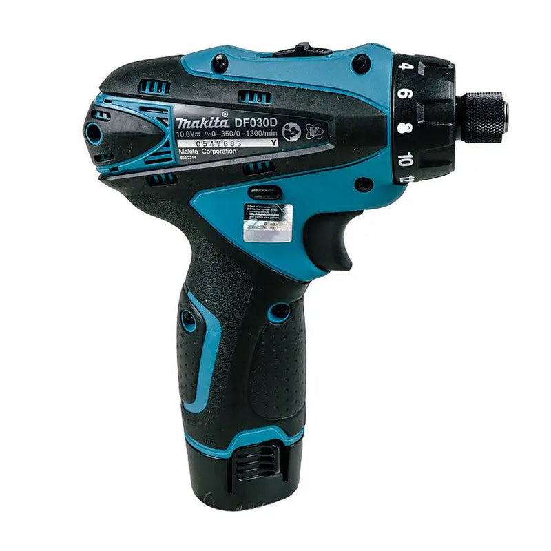 Máy khoan gỗ thép Makita DF030D dùng Pin 10.8V, đuôi lục giác 6.35mm ( 1/4 inch )