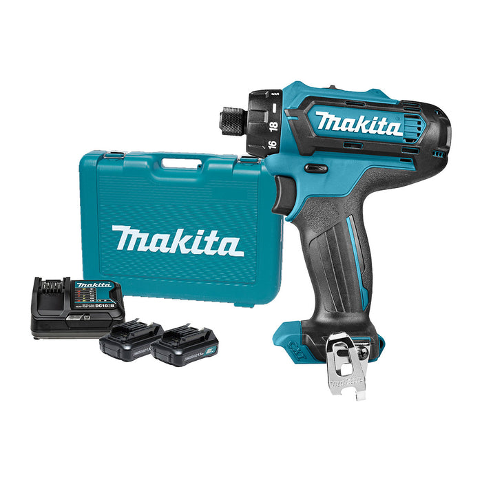 Máy khoan gỗ thép Makita DF031D dùng Pin 12Vmax CXT, đuôi lục giác 6.35mm ( 1/4 inch )