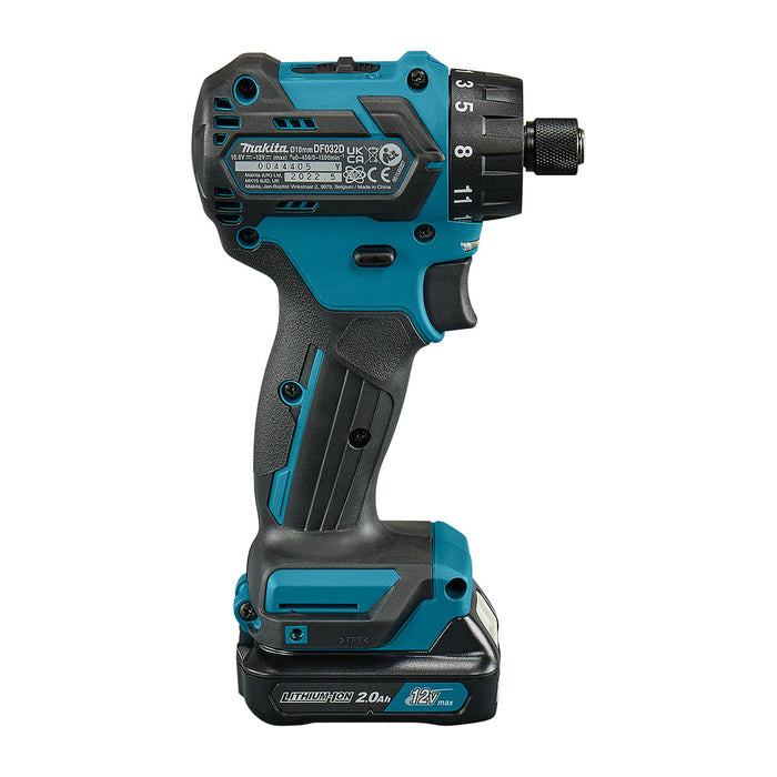 Máy khoan gỗ thép Makita DF032D dùng Pin 12Vmax CXT, đuôi lục giác 6.35mm ( 1/4 inch )