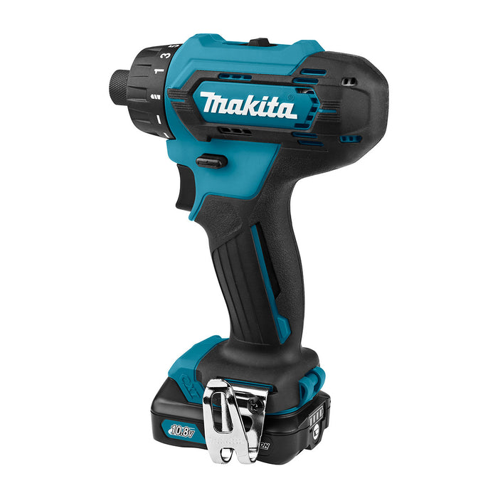 Máy khoan gỗ thép Makita DF033D dùng Pin 12Vmax CXT, đuôi lục giác 6.35mm ( 1/4 inch )