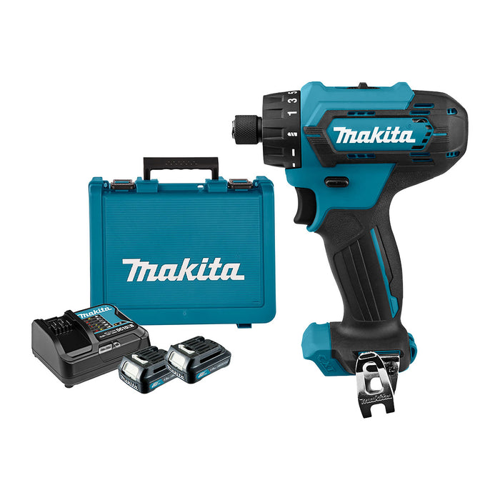 Máy khoan gỗ thép Makita DF033D dùng Pin 12Vmax CXT, đuôi lục giác 6.35mm ( 1/4 inch )