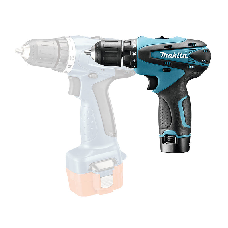 Máy khoan gỗ thép Makita DF330D dùng Pin 10.8V đầu kẹp 10mm