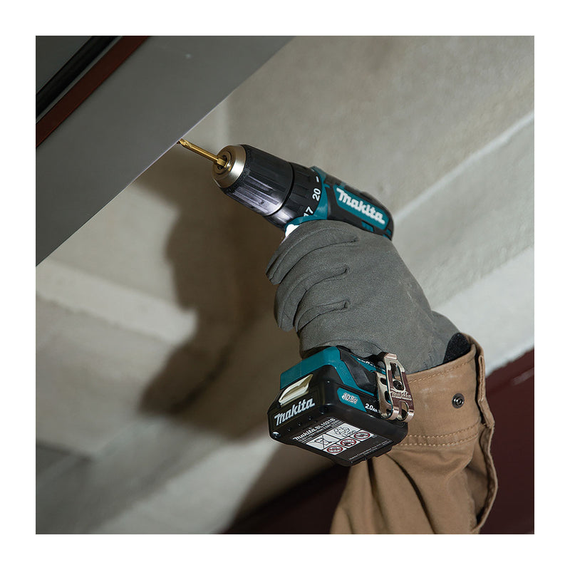 Máy khoan gỗ thép Makita DF332D dùng Pin 12Vmax CXT, đầu kẹp 10mm