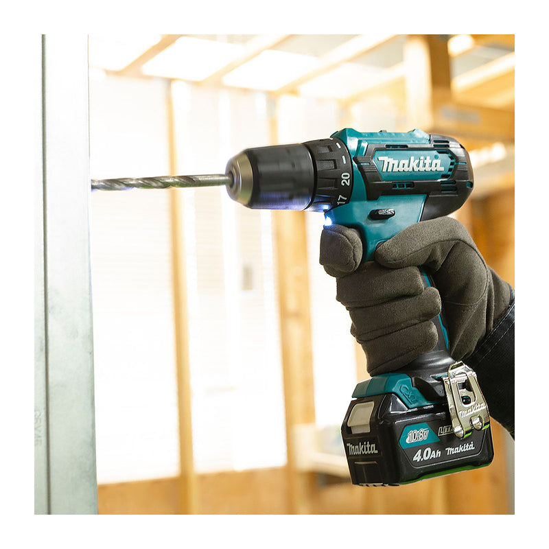 Máy khoan gỗ thép Makita DF333D dùng Pin 12Vmax CXT đầu kẹp 10mm