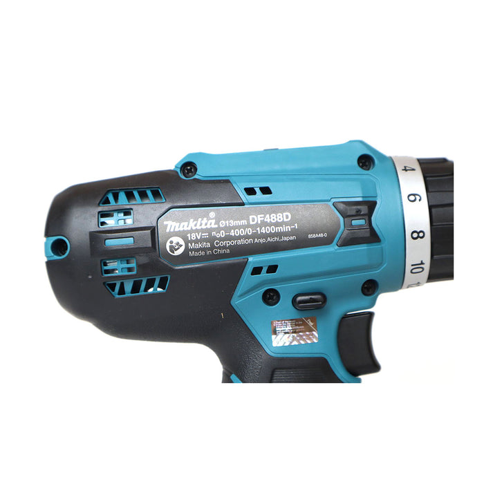 Máy khoan gỗ thép Makita DF488D dùng Pin 18V ( dòng G tiết kiệm ) đầu kẹp 13mm