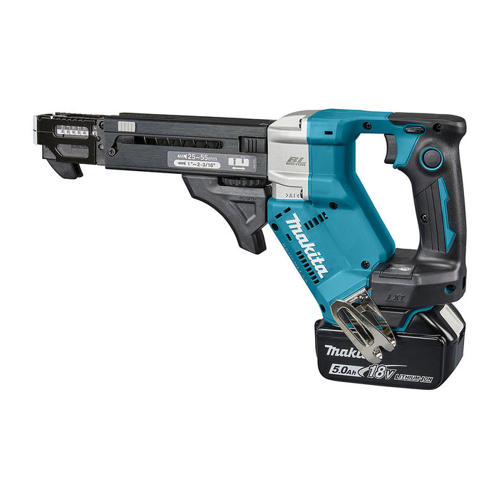 Máy vặn vít cuộn Makita DFR551 dùng Pin 18V LXT, đuôi lục giác 6.35mm ( 1/4 inch ), băng vít 3.5-4.2 x 25-55mm