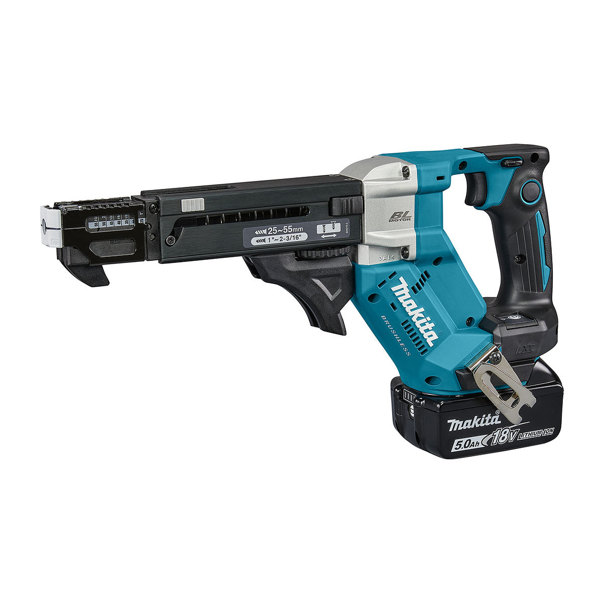 Máy vặn vít cuộn Makita DFR551 dùng Pin 18V LXT, đuôi lục giác 6.35mm ( 1/4 inch ), băng vít 3.5-4.2 x 25-55mm