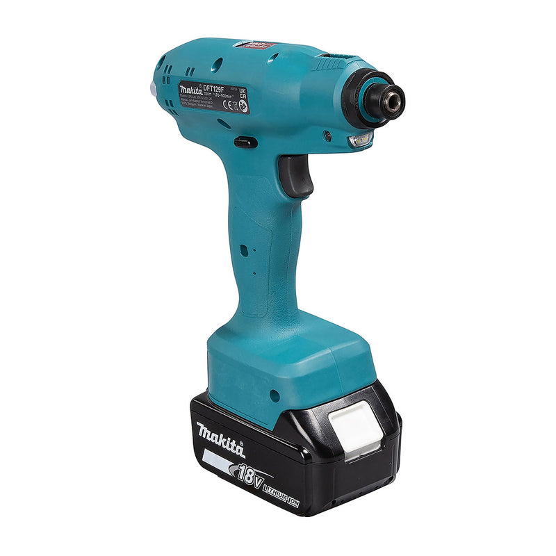 Máy vặn vít Makita DFT129F dùng Pin 18V LXT lực siết 5-12Nm, đuôi lục giác 6.35mm (1/4 inch) (Tiêu chuẩn công nghiệp dùng cho nhà máy)