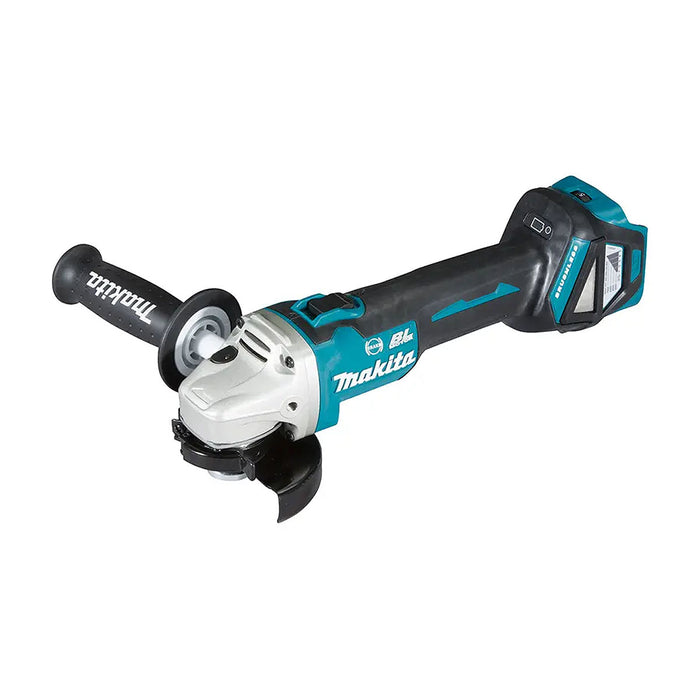 Máy mài góc Makita DGA414 dùng pin 18V LXT, đường kính lưỡi 100mm, công tắc trượt, công nghệ ADT, AFT, AWS