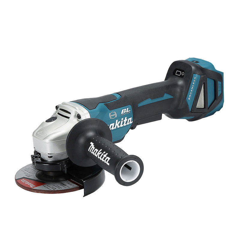 Máy mài góc Makita DGA417 dùng pin 18V LXT, đường kính lưỡi 100mm, công tắc bóp, công nghệ ADT, AFT