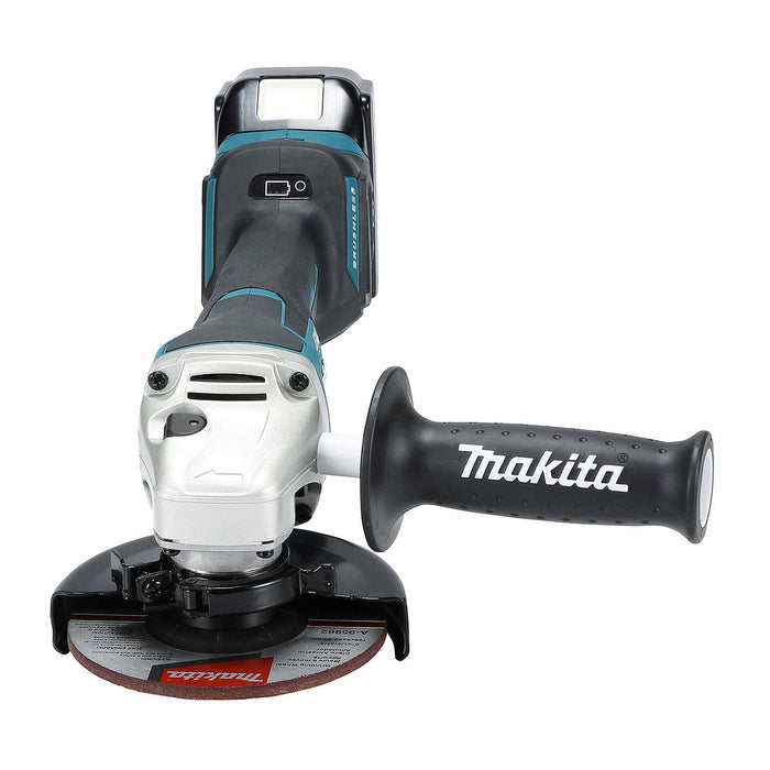 Máy mài góc Makita DGA417 dùng pin 18V LXT, đường kính lưỡi 100mm, công tắc bóp, công nghệ ADT, AFT