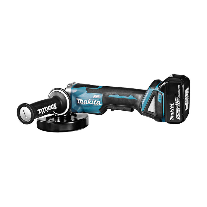 Máy mài góc Makita DGA508 dùng pin 18V LXT, đường kính lưỡi 125mm, công tắc bóp, công nghệ ADT, AFT