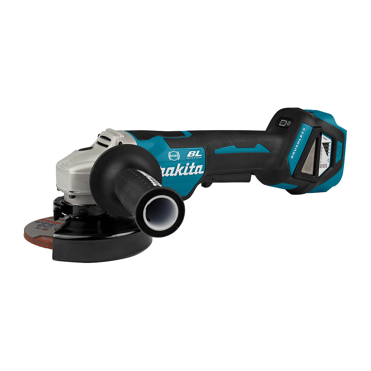 Máy mài góc Makita DGA518 dùng pin 18V LXT, đường kính lưỡi 125mm, công tắc bóp, công nghệ ADT, AFT, AWS