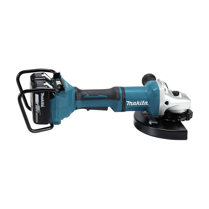 Máy mài góc Makita DGA900 dùng pin 18V x2, đường kính lưỡi 230mm, công tắc bóp, công nghệ ADT, AFT