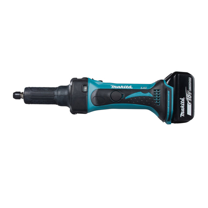 Máy mài khuôn Makita DGD800 dùng Pin 18V LXT chấu bóp 8mm, đường kính mũi mài 38mm, nòng dài, công tắc trượt