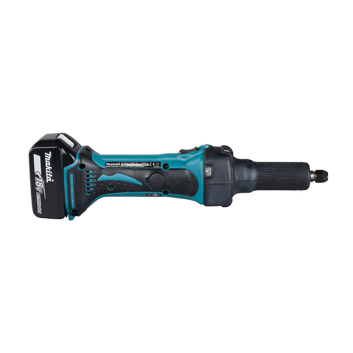 Máy mài khuôn Makita DGD800 dùng Pin 18V LXT chấu bóp 8mm, đường kính mũi mài 38mm, nòng dài, công tắc trượt