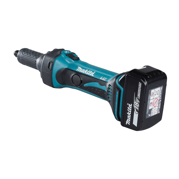 Máy mài khuôn Makita DGD800 dùng Pin 18V LXT chấu bóp 8mm, đường kính mũi mài 38mm, nòng dài, công tắc trượt