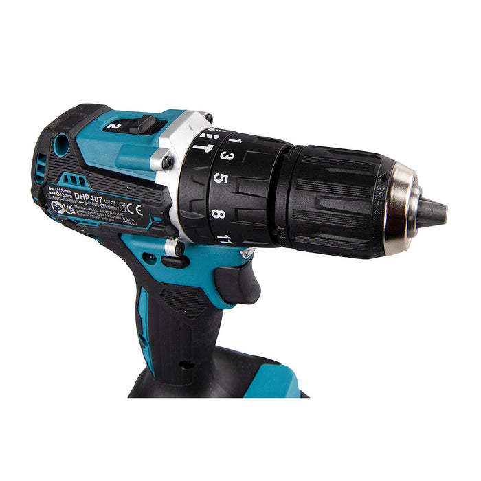 Máy khoan búa Makita DHP487 dùng Pin 18V LXT đầu kẹp 13mm