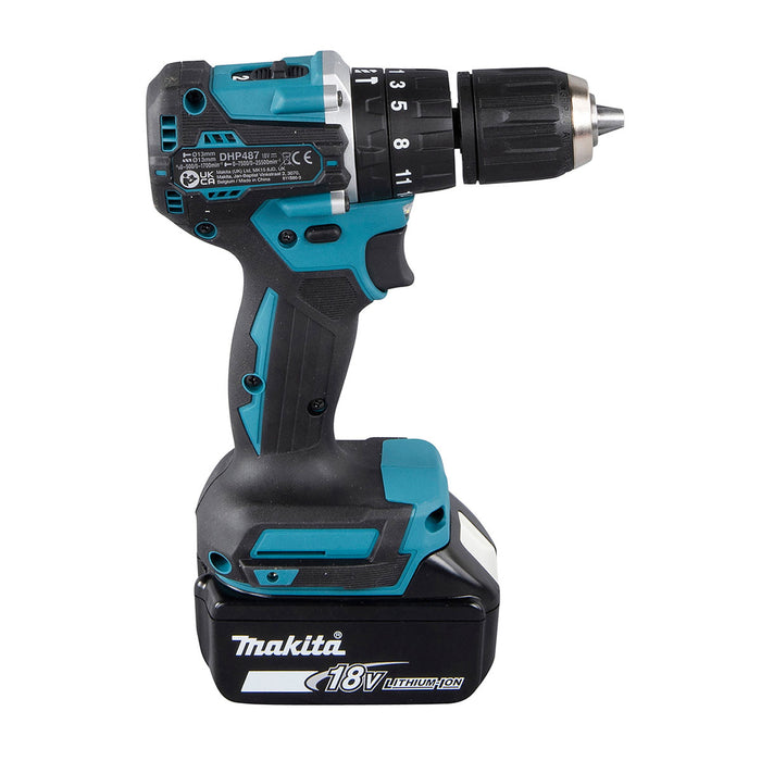 Máy khoan búa Makita DHP487 dùng Pin 18V LXT đầu kẹp 13mm