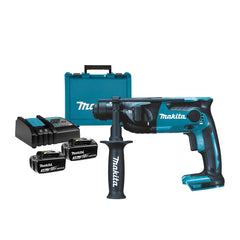 DHR165RFE: Thân máy + Sạc nhanh, 2 pin 3.0Ah