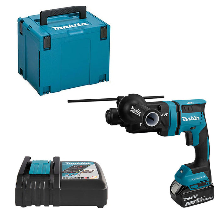 Máy khoan bê tông 3 chức năng Makita DHR182 dùng Pin 18V LXT, khả năng khoan 18mm đuôi gài SDS-Plus, công nghệ AVT, AWS