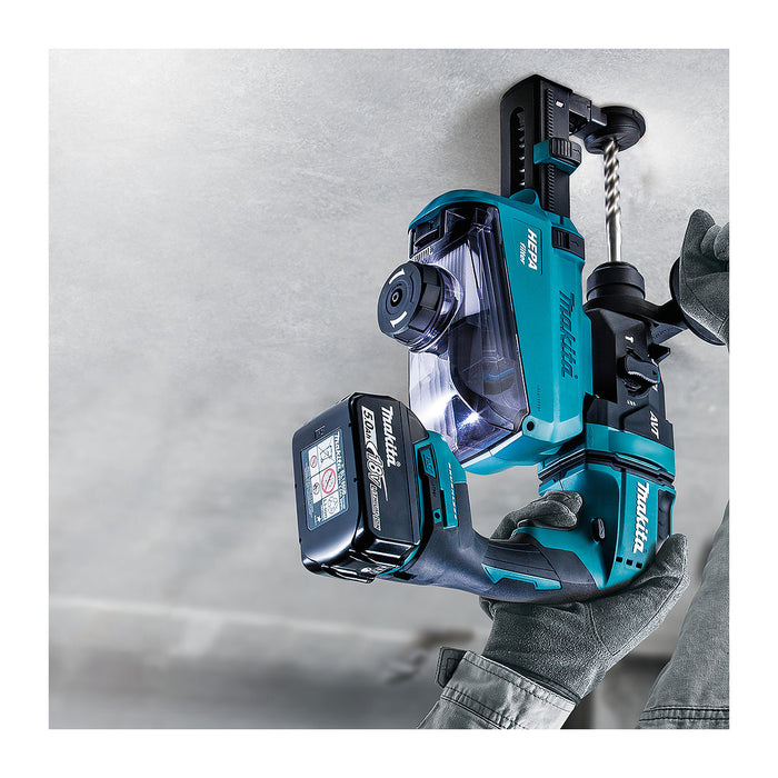 Máy khoan bê tông 3 chức năng Makita DHR182 dùng Pin 18V LXT, khả năng khoan 18mm đuôi gài SDS-Plus, công nghệ AVT, AWS