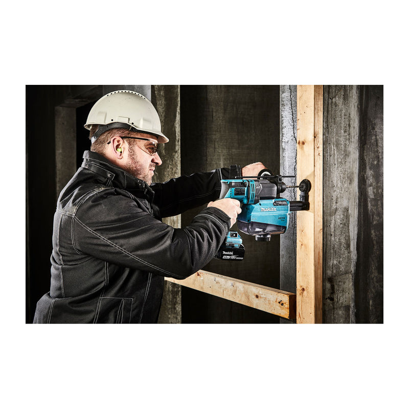 Máy khoan bê tông 3 chức năng Makita DHR182 dùng Pin 18V LXT, khả năng khoan 18mm đuôi gài SDS-Plus, công nghệ AVT, AWS