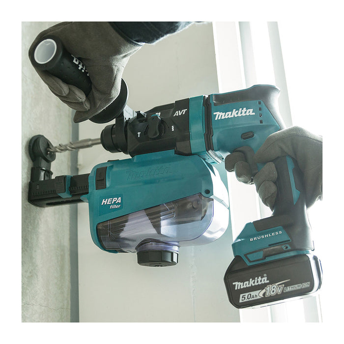 Máy khoan bê tông 3 chức năng Makita DHR182 dùng Pin 18V LXT, khả năng khoan 18mm đuôi gài SDS-Plus, công nghệ AVT, AWS