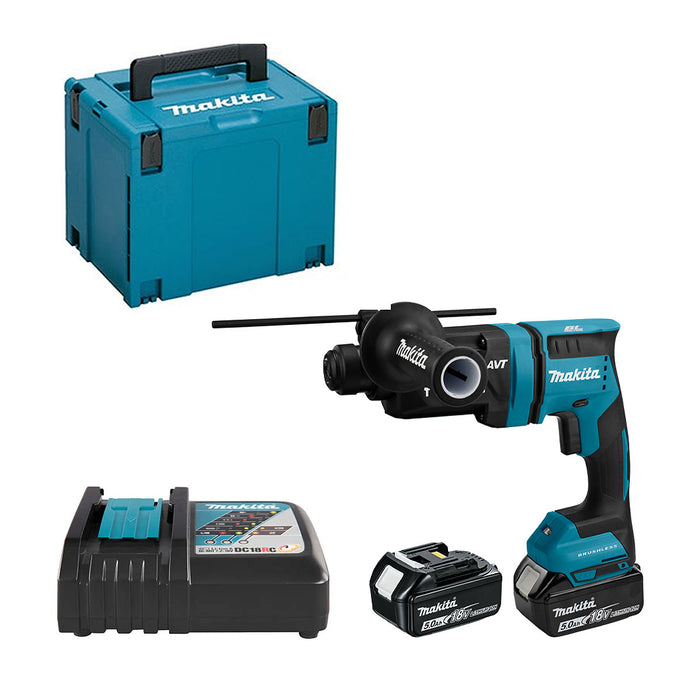 Máy khoan bê tông 3 chức năng Makita DHR182 dùng Pin 18V LXT, khả năng khoan 18mm đuôi gài SDS-Plus, công nghệ AVT, AWS