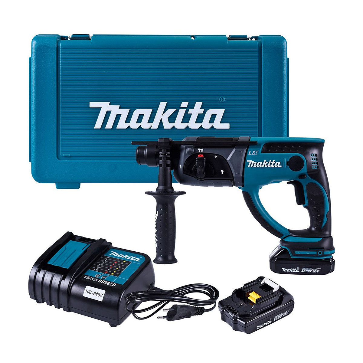 Máy khoan bê tông 3 chức năng Makita DHR202 dùng Pin 18V LXT, khả năng khoan 20mm đuôi gài SDS-Plus