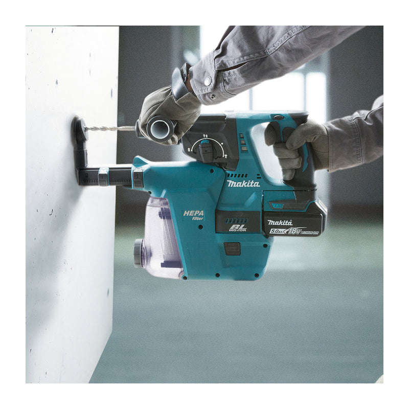 Máy khoan bê tông 3 chức năng Makita DHR242 dùng Pin 18V LXT khả năng khoan 24mm, đuôi gài SDS-Plus