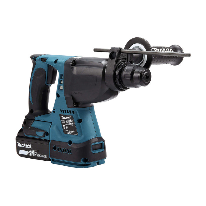 Máy khoan bê tông 3 chức năng Makita DHR242 dùng Pin 18V LXT khả năng khoan 24mm, đuôi gài SDS-Plus