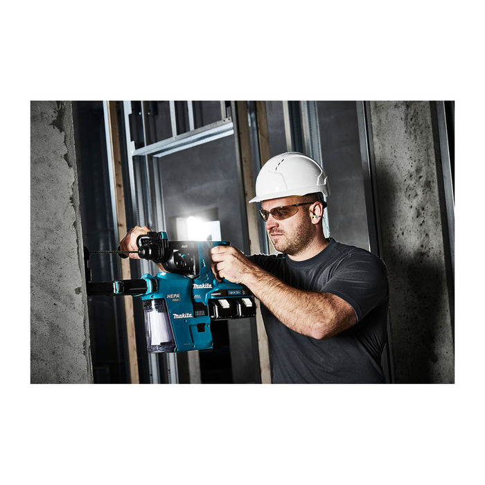 Máy khoan bê tông 3 chức năng Makita DHR280 dùng Pin 18V x2 LXT khả năng khoan 28mm đuôi gài SDS-Plus, công nghệ AVT