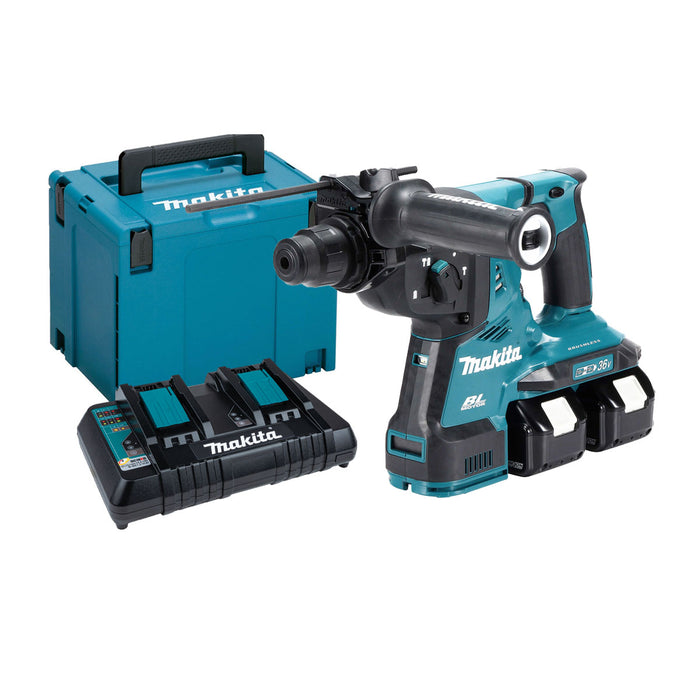 Máy khoan bê tông 3 chức năng Makita DHR280 dùng Pin 18V x2 LXT khả năng khoan 28mm đuôi gài SDS-Plus, công nghệ AVT