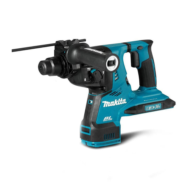 Máy khoan bê tông 3 chức năng Makita DHR282 dùng Pin 18V x2 LXT, khả năng khoan 28mm đuôi gài SDS-Plus, công nghệ AFT, AVT, AWS