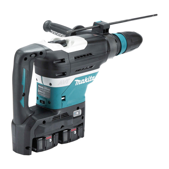 Máy khoan bê tông Makita DHR400 dùng Pin 18V x2 LXT, cỡ mũi 40mm, đuôi gài SDS-Max công nghệ AWS, AFT, AVT