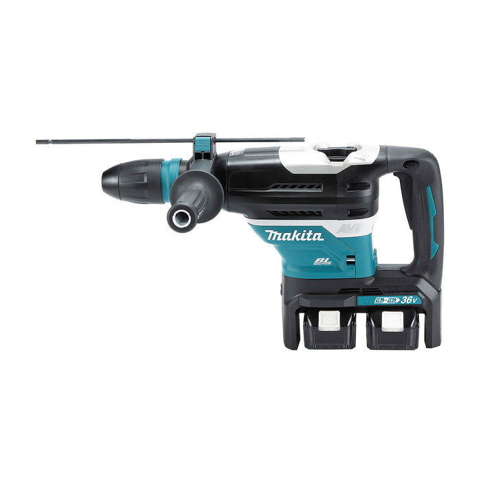 Máy khoan bê tông Makita DHR400 dùng Pin 18V x2 LXT, cỡ mũi 40mm, đuôi gài SDS-Max công nghệ AWS, AFT, AVT