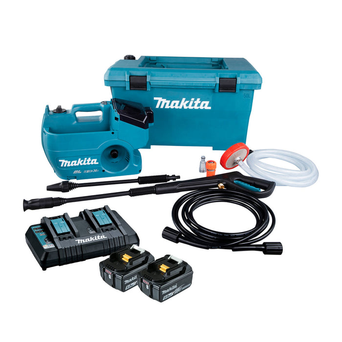 Máy xịt rửa áp lực cao Makita DHW080 dùng Pin 18V x2 LXT, áp lực tối đa 8MPa