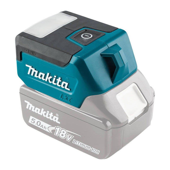 Đèn LED mini Makita DML817 dùng Pin 18V LXT, độ sáng 300lm, có cổng kết nối USB