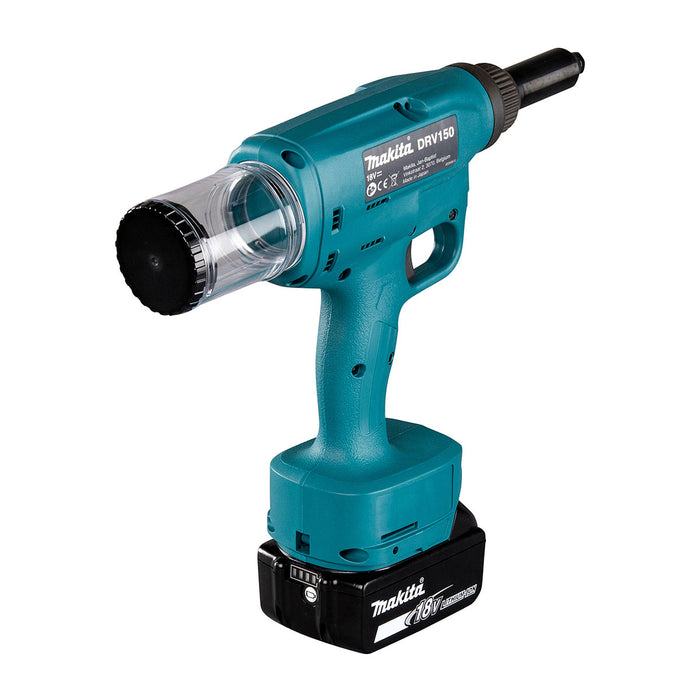 Máy tán đinh ri vê Makita DRV150 dùng Pin 18V LXT, lực kéo 10kN