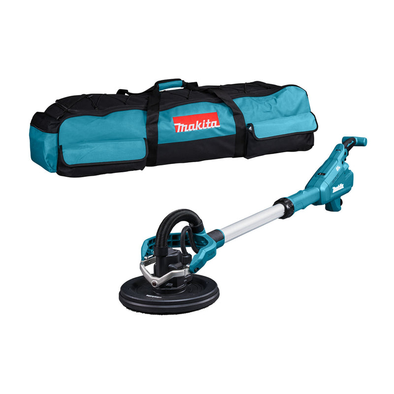 Máy chà nhám tường Makita DSL801, đường kính đế 210mm, kích thước đĩa 225mm dùng Pin 18V LXT, công nghệ AWS