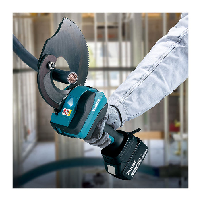 Máy cắt cáp nhông Makita DTC102 dùng Pin 18V LXT, độ rộng cắt tối đa 65mm