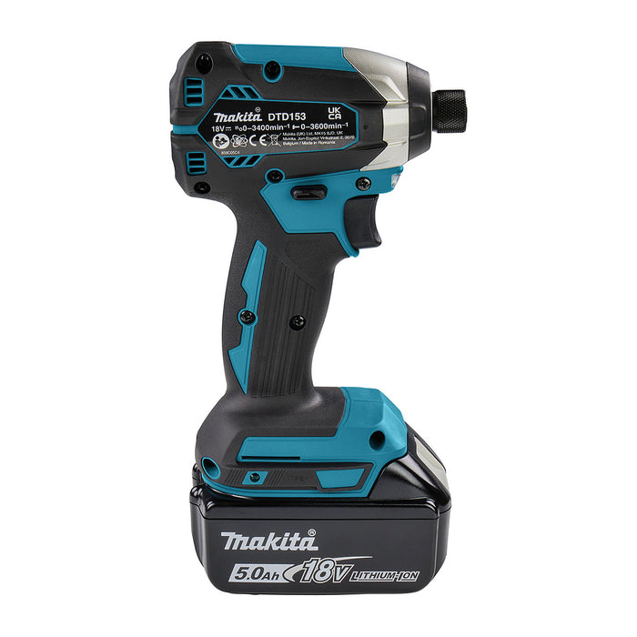 Máy vặn vít Makita DTD153 dùng Pin 18V LXT đuôi lục giác 6.35mm (1/4 inch)