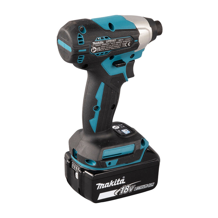 Máy vặn vít Makita DTD157 dùng Pin 18V LXT đuôi lục giác 6.35mm (1/4 inch)