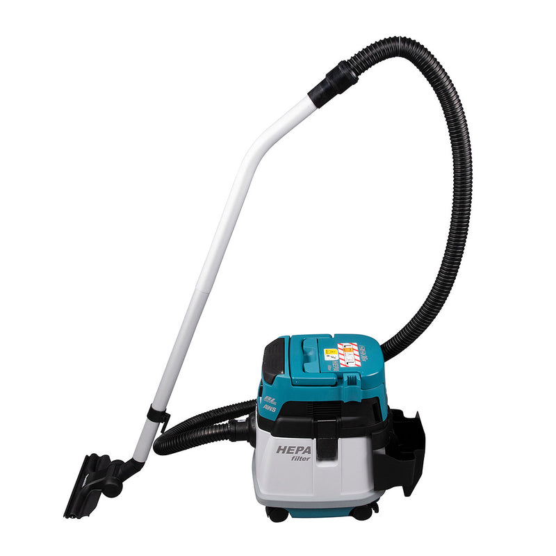 Máy hút bụi Makita DVC154L dùng Pin 18V x2 LXT dung tích 15L, lực hút 9.8kPa bộ lọc HEPA công nghệ AWS (hút khô)