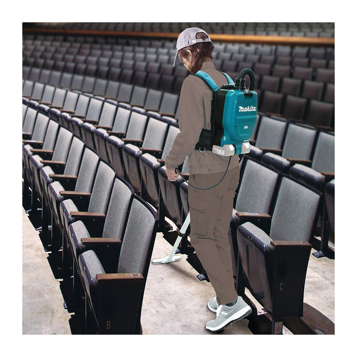 Máy hút bụi đeo vai Makita DVC260 dùng Pin 18V x2 LXT, dung tích 2L, lực hút 7.1kPa, bộ lọc HEPA
