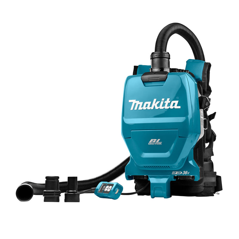 Máy hút bụi đeo vai Makita DVC260 dùng Pin 18V x2 LXT, dung tích 2L, lực hút 7.1kPa, bộ lọc HEPA
