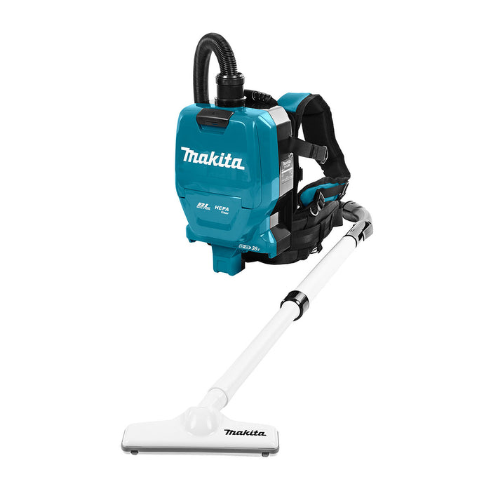 Máy hút bụi đeo vai Makita DVC260 dùng Pin 18V x2 LXT, dung tích 2L, lực hút 7.1kPa, bộ lọc HEPA