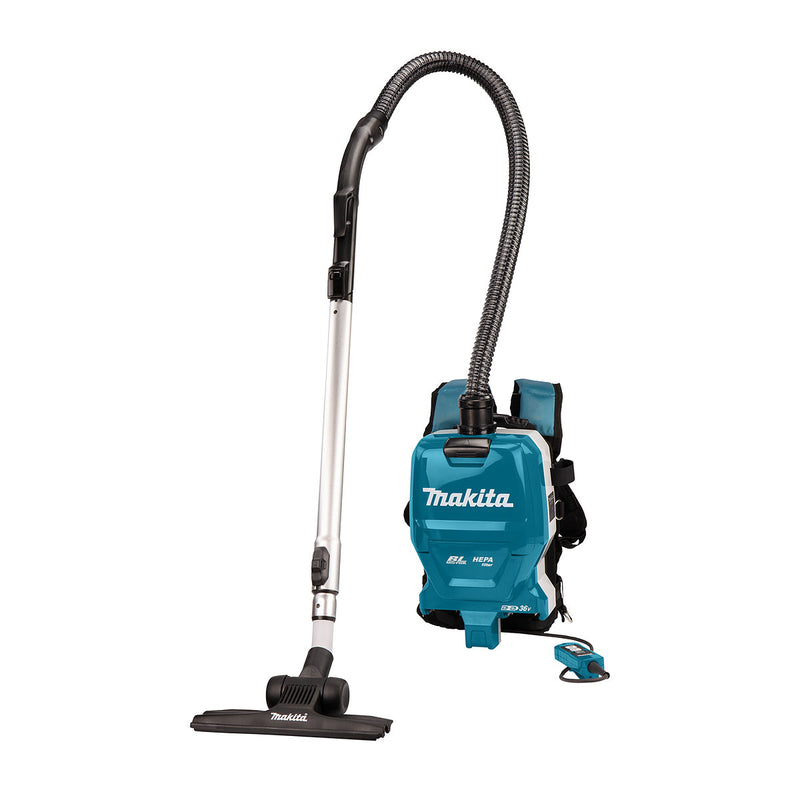 Máy hút bụi đeo vai Makita DVC261 dùng Pin 18V x2 LXT, dung tích 2L, lực hút 11kPa, bộ lọc HEPA